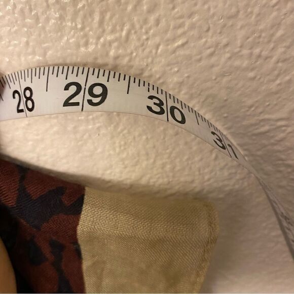 LOFT lightweight Infinity scarf Burgundy beige animal leopard print - Picture 8 of 8